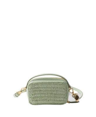 Crochet And Leather Mini-Pouch