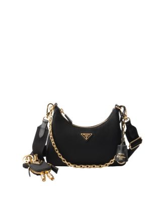 Re-Edition 2005 Re-Nylon and Saffiano Leather Bag with Charm