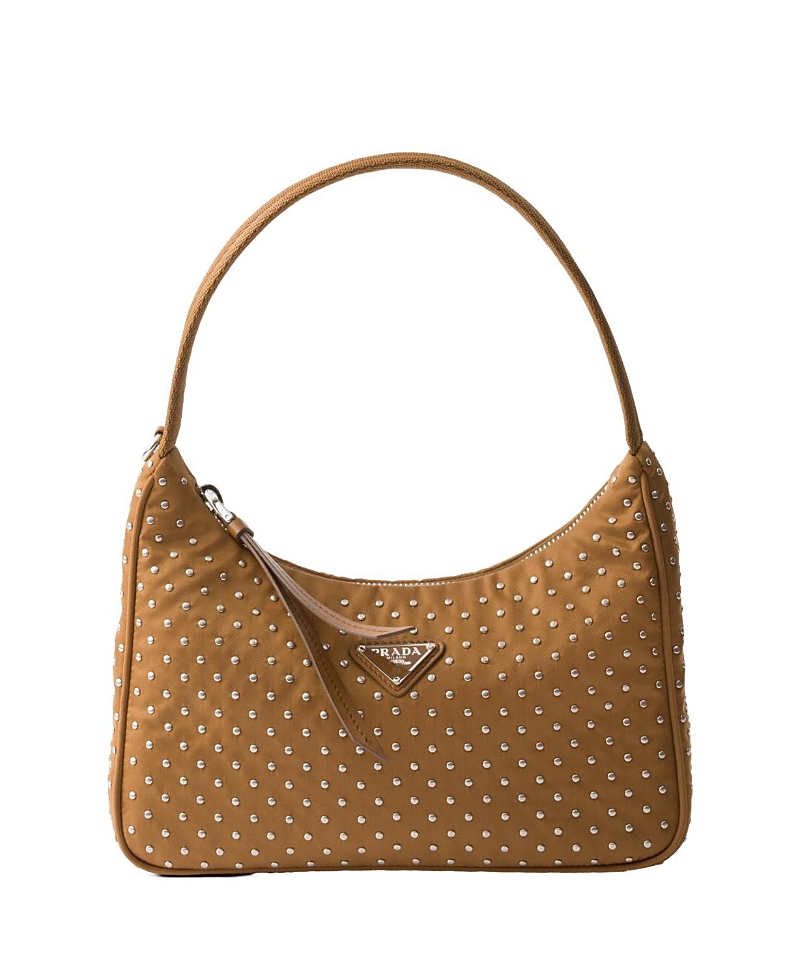 Shop Prada Re-edition Re-nylon Mini Bag With Studs