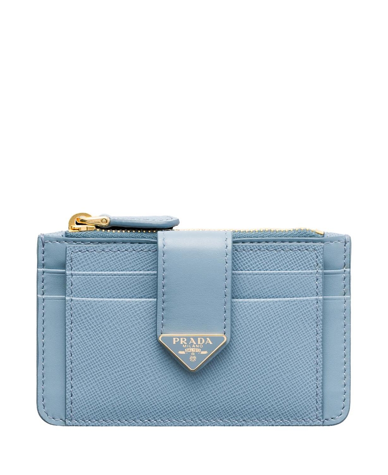 Prada Saffiano And Smooth Leather Card Holder