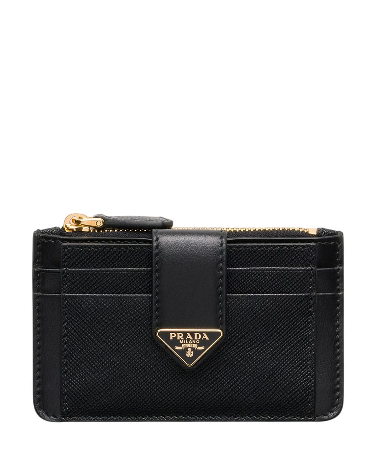 Prada Saffiano and Smooth Leather Card Holder
