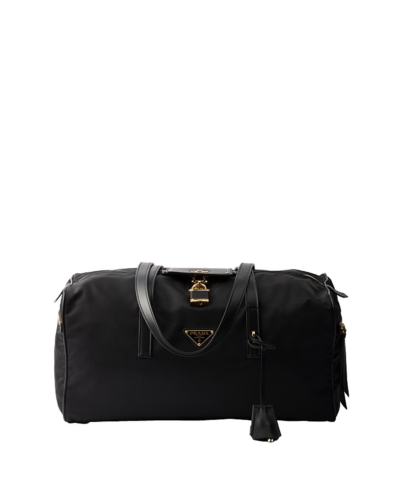 Prada Large Re-nylon Top-handle Bag With Padlock