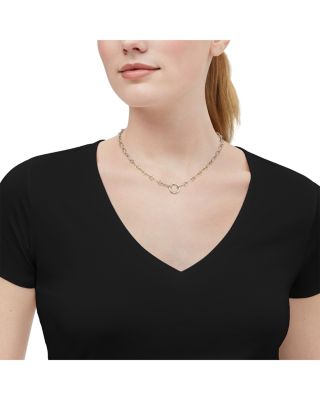 Paperclip Link Chain Necklace in 14K Yellow Gold, 18"