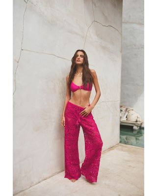 Geraldine Paisley Crochet Cover-Up Pants