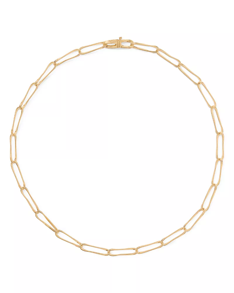 Marco Bicego 18K Yellow Gold Marrakech Onde Twisted Coil Large Link Chain Collar Necklace, 18