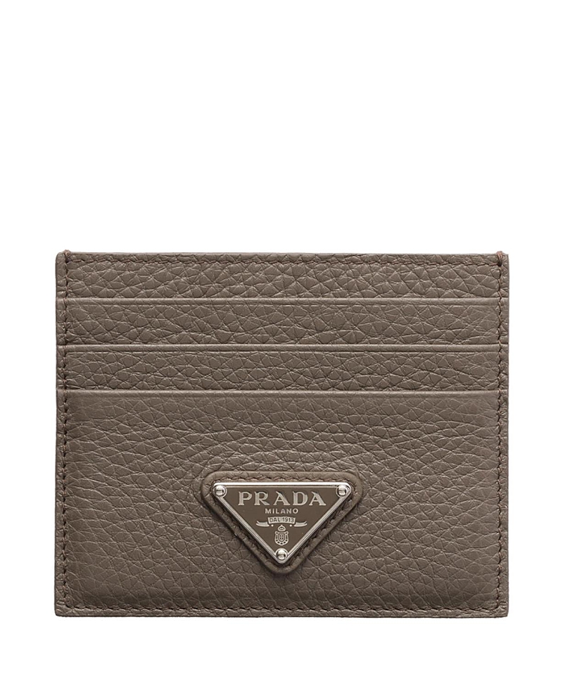Prada Leather Triangle Card Holder