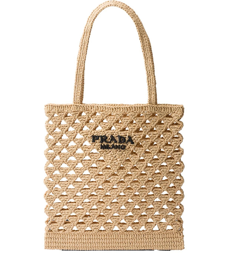 Shop Prada Crochet Tote Bag