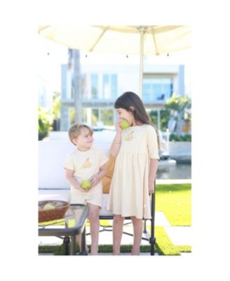 Baby Girls' Pear Graphic 3/4 Sleeve Dress - Little Kid, Big Kid
