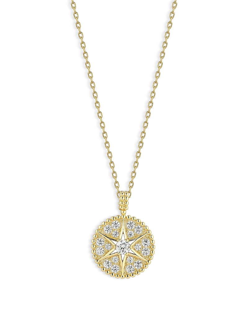 AQUA STAR MEDALLION NECKLACE, 16-18- EXCLUSIVE
