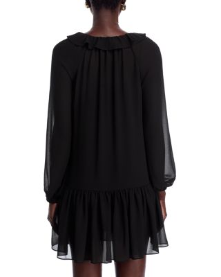 Long Sleeve Ruffle Mini Dress