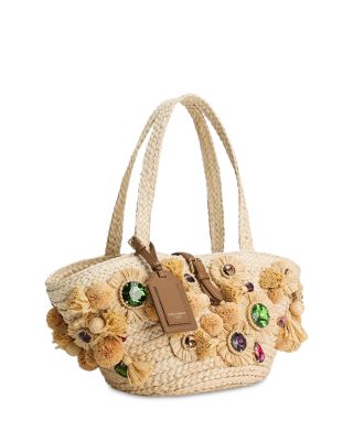 Embellished Straw Bag