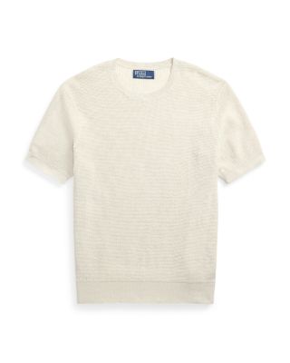 Textured Linen Short Sleeve Sweater