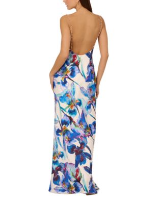 Printed Satin Slip Dress