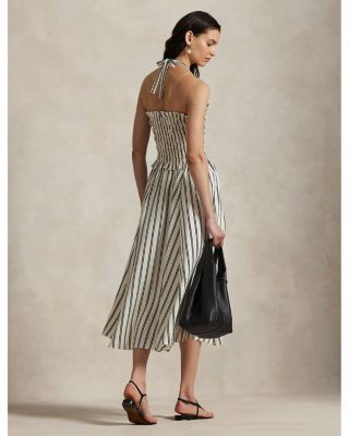 Ralph Lauren Striped Silk Blend Dress | Bloomingdale's