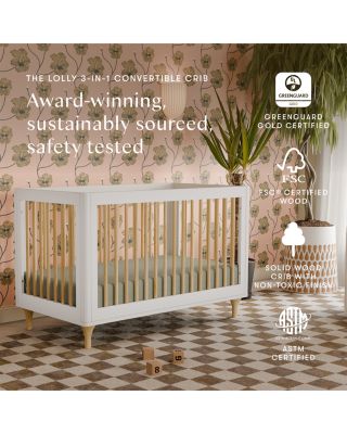 Lolly 3-in-1 Convertible Crib with Toddler Bed Conversion Kit
