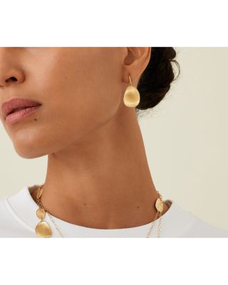 18K Yellow Gold Lunaria Drop Earrings