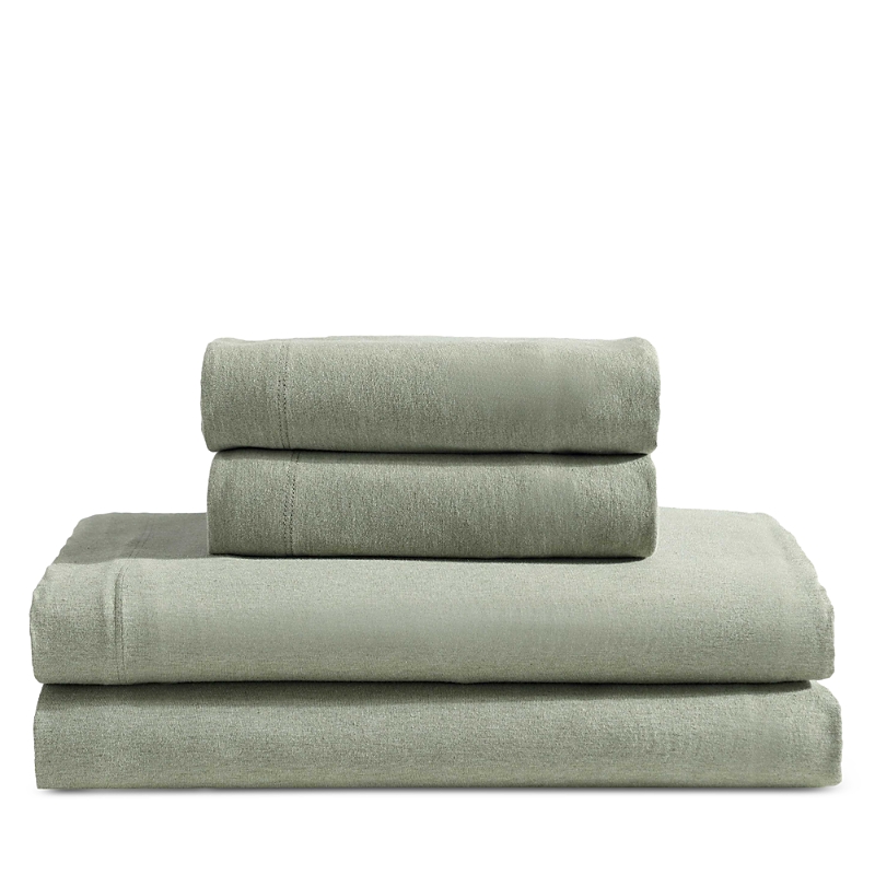 Calvin Klein Modern Melange Jersey Sheet Set, Twin In Green