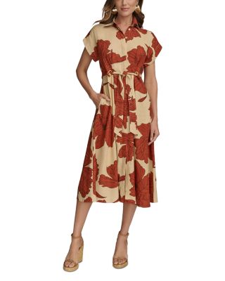 Linen Blend Shirtdress