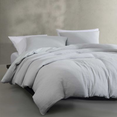 Washed Texture Cotton Jacquard Duvet Cover Set, Queen