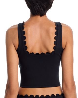 Scallop Edge Square Neck Tank Top - Exclusive