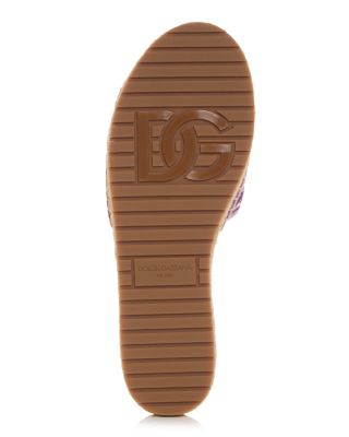 サンダル・ミュール DOLCE&GABBANA MAIOLICA PATTERN ESPADRILLES SLIDES Dolce & Gabbana Majolica-pattern Slides | Purple | FARFETCH