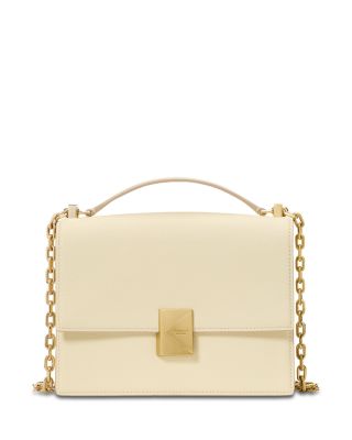 Deco Pebbled Leather Small Chain Shoulder Bag 