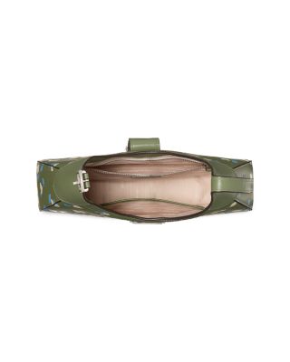 Nouveau Painterly Bouquet Embossed Leather Small Shoulder Bag