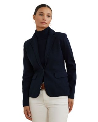 Cotton Blend Sweater Blazer