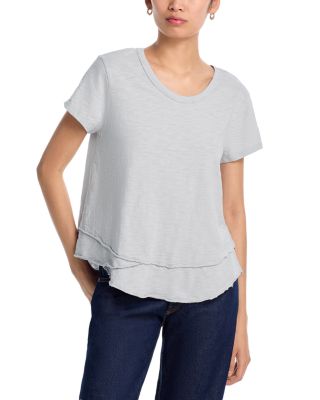 WILT Short Sleeve Mock Layer Tee