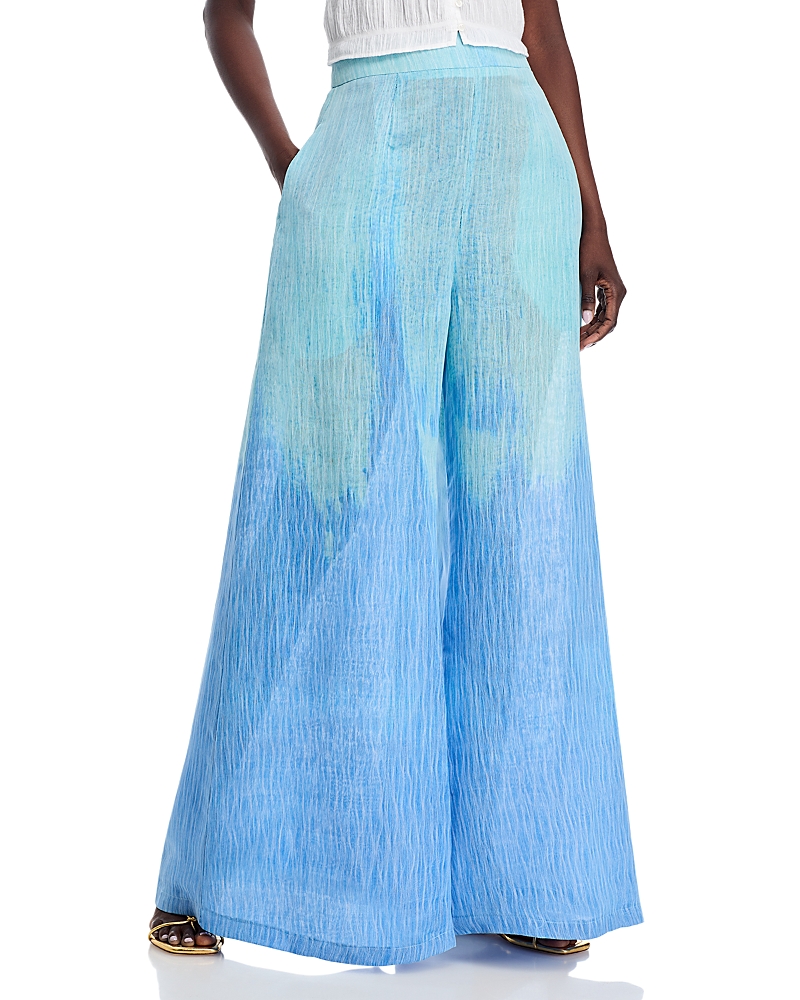 Kahindo Flared Ombre Pants In Blue