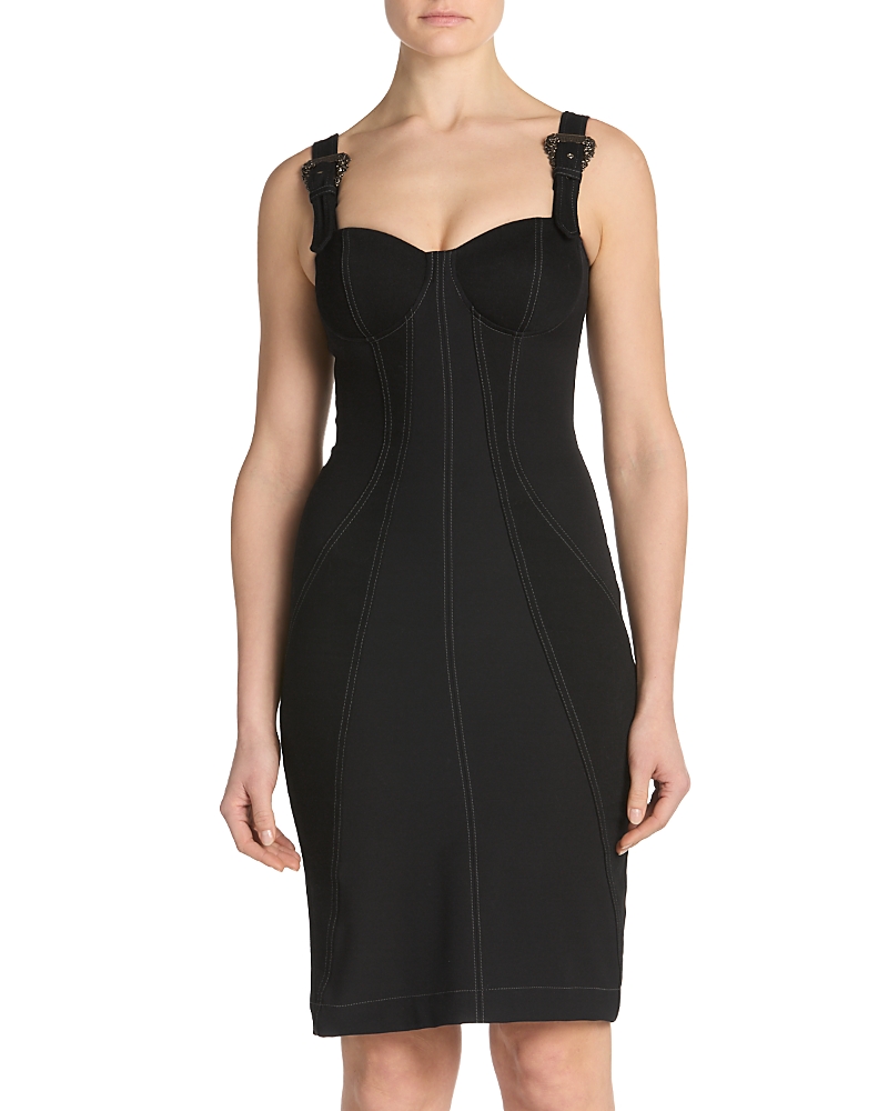 Versace Jeans Couture Telo Sweetheart Neck Dress