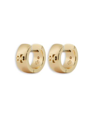 Tory Burch - Kira Double T Huggie Hoop Earrings
