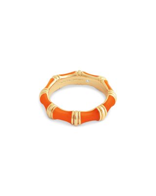 Orange Bamboo Band Ring