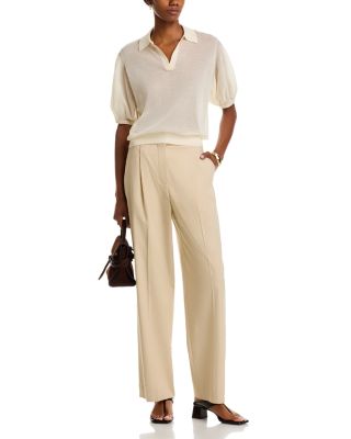 Blouson Polo in Sheer Crepe