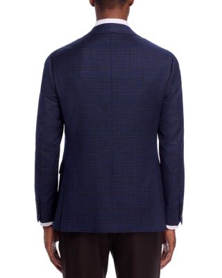 Kei Windowpane Unstructured Trim Fit Sport Coat