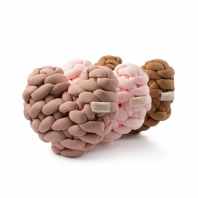  Knit Heart Knot Pillow