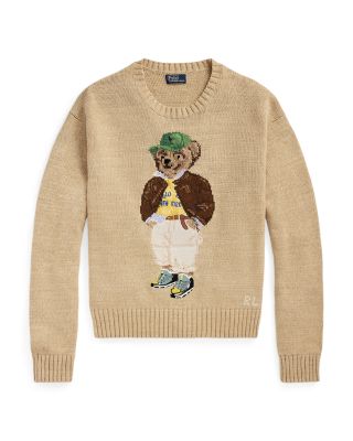 Polo Bear Cotton Crewneck Sweater