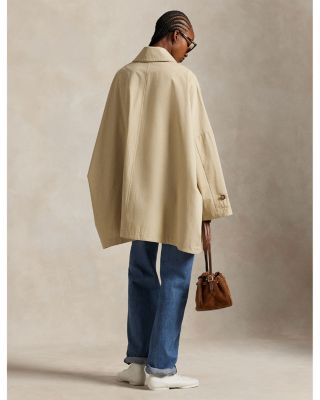 Oversize Cotton Twill Car Coat