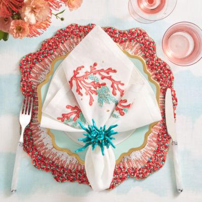 Reef Chic Beaded Placemat, Set of 2
