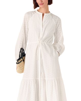 Broderie Midi Shirt Dress