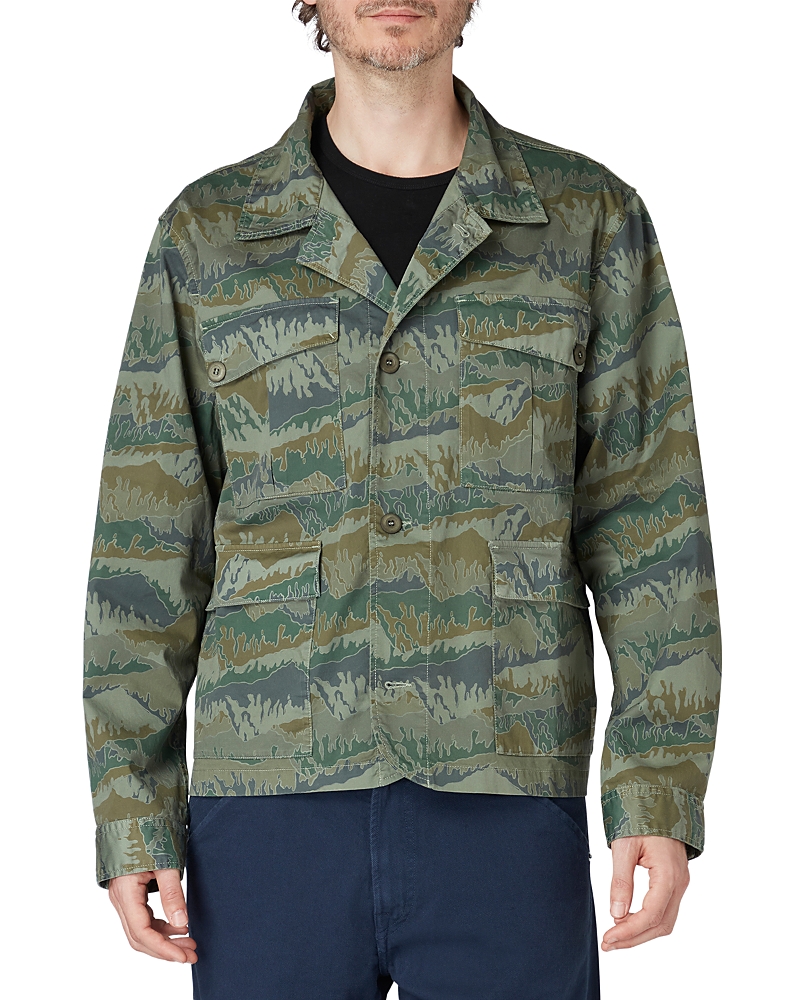 Ps By Paul Smith Printed Field Jacket In Green
