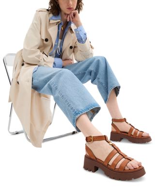 サンダル・ミュール [Coach]Sculpted C Platform Fisherman Sandals COACH Sculpted C Leather Platform Fisherman Sandals | Dillard's