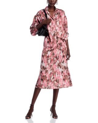 Printed A Line Skirt