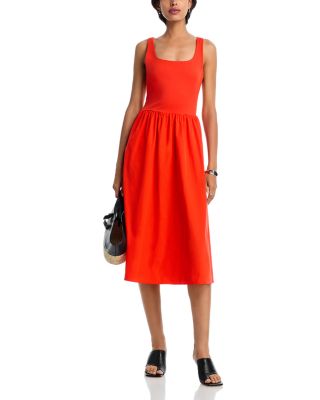 Mixed Media Tank Midi Dress