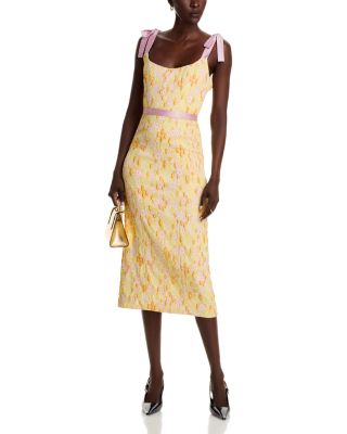 Acacia Daisy Stretch Brocade Corset Dress