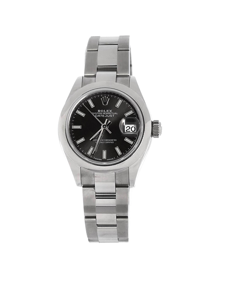 Pre-owned Pre-owned Rolex Rolex Oyster Perpetual Datejust Automatic Watch In Stainless Steel 28mm In Gray