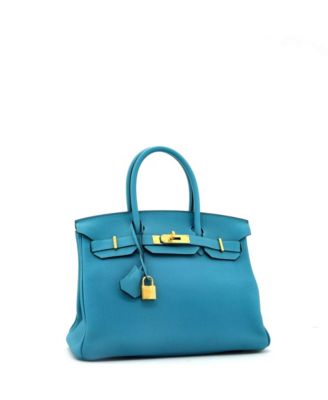 Birkin 30 Handbag Blue Togo with Gold Hardware