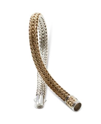 18K Yellow Gold & Sterling Silver Icon Bracelet, 6.5mm