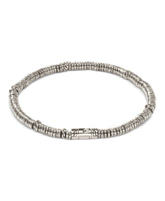 Men&#39;s Sterling Silver Heishi Bracelet