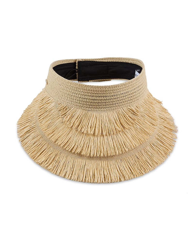 Eugenia Kim Lexi Fringed Visor In Neutral